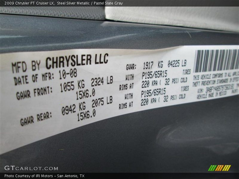 Steel Silver Metallic / Pastel Slate Gray 2009 Chrysler PT Cruiser LX
