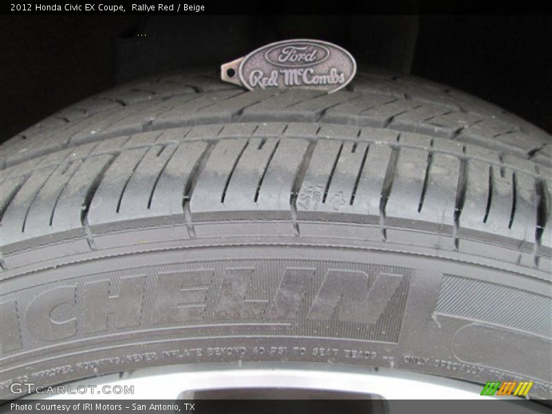 Rallye Red / Beige 2012 Honda Civic EX Coupe