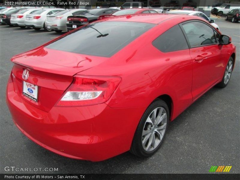 Rallye Red / Beige 2012 Honda Civic EX Coupe