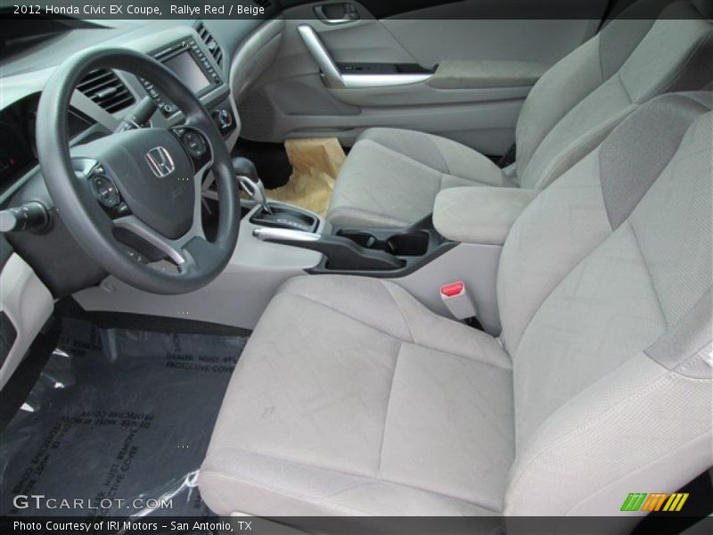 Rallye Red / Beige 2012 Honda Civic EX Coupe