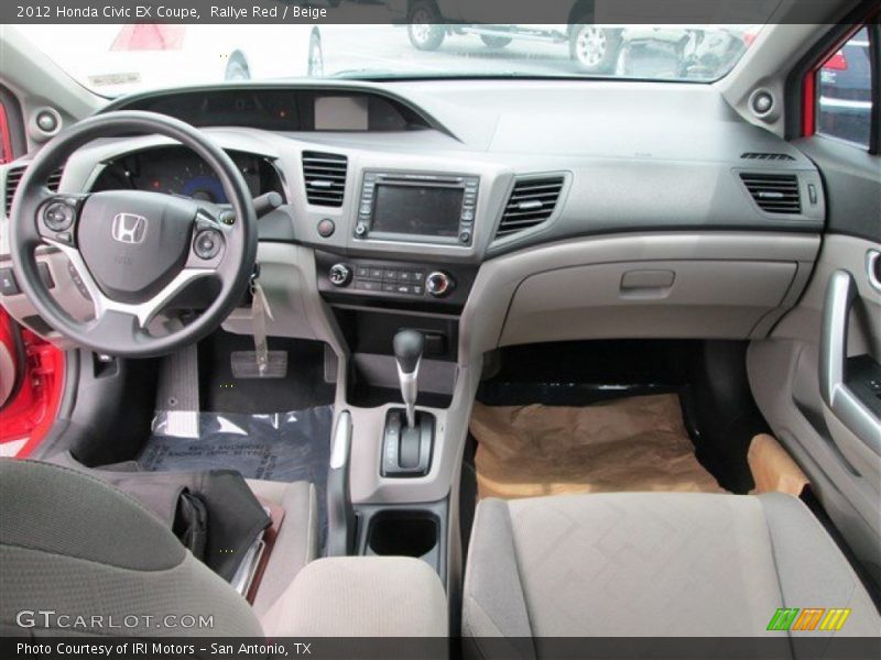 Rallye Red / Beige 2012 Honda Civic EX Coupe