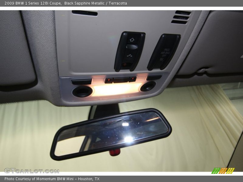 Black Sapphire Metallic / Terracotta 2009 BMW 1 Series 128i Coupe