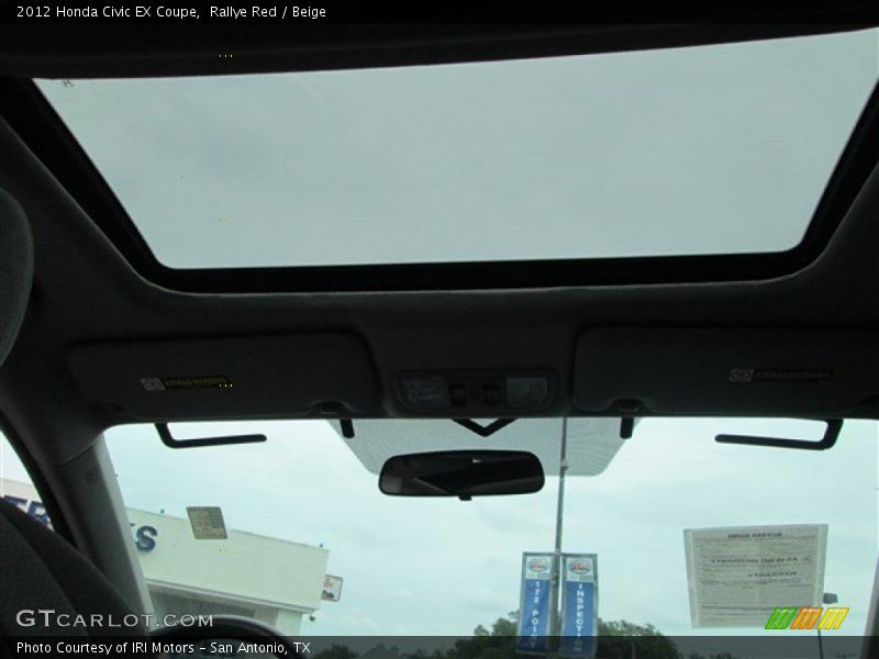 Rallye Red / Beige 2012 Honda Civic EX Coupe