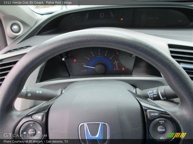 Rallye Red / Beige 2012 Honda Civic EX Coupe
