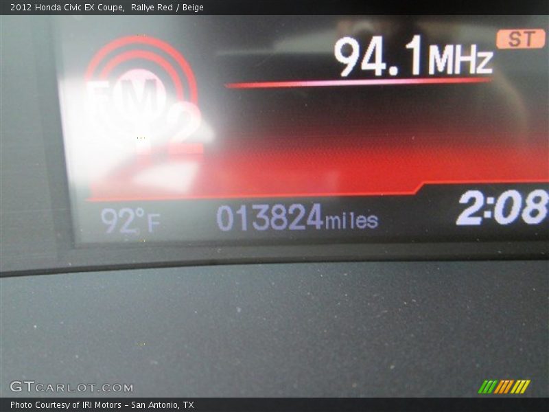 Rallye Red / Beige 2012 Honda Civic EX Coupe