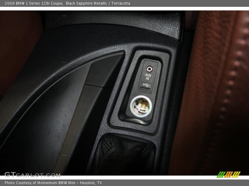 Black Sapphire Metallic / Terracotta 2009 BMW 1 Series 128i Coupe
