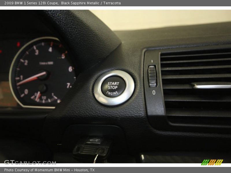 Black Sapphire Metallic / Terracotta 2009 BMW 1 Series 128i Coupe