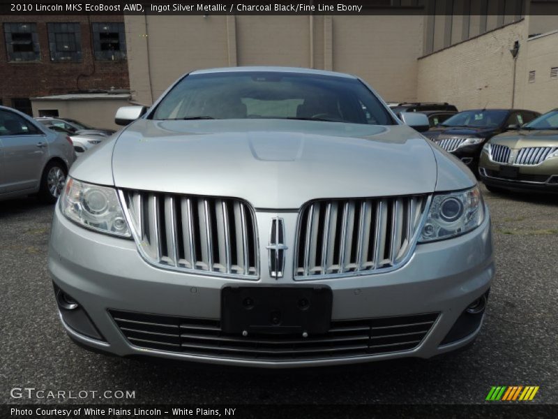 Ingot Silver Metallic / Charcoal Black/Fine Line Ebony 2010 Lincoln MKS EcoBoost AWD