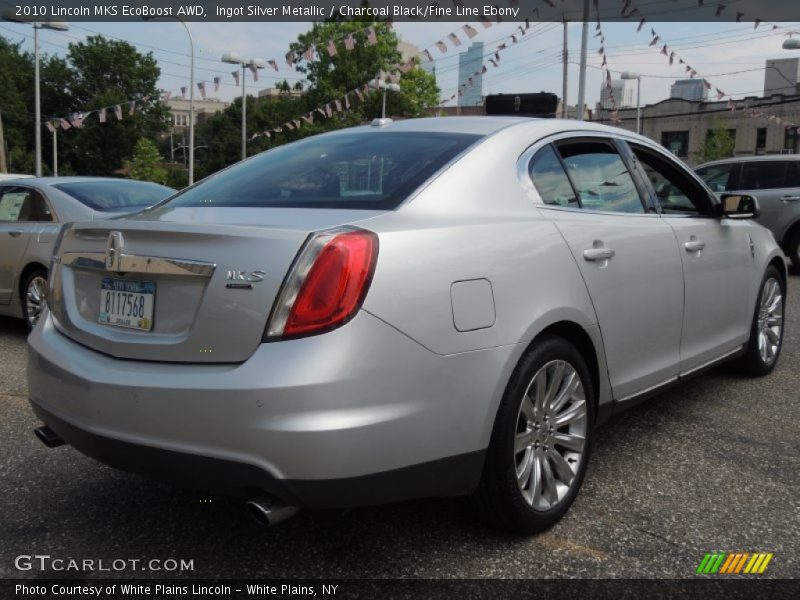 Ingot Silver Metallic / Charcoal Black/Fine Line Ebony 2010 Lincoln MKS EcoBoost AWD