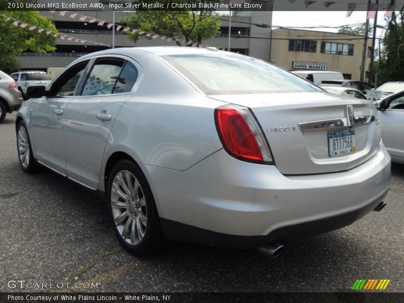 Ingot Silver Metallic / Charcoal Black/Fine Line Ebony 2010 Lincoln MKS EcoBoost AWD