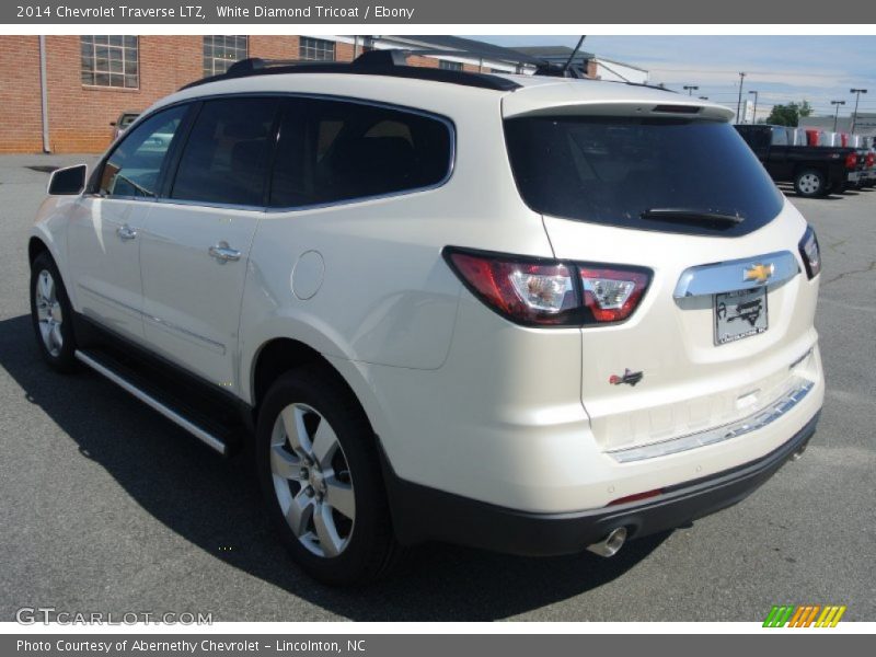 White Diamond Tricoat / Ebony 2014 Chevrolet Traverse LTZ