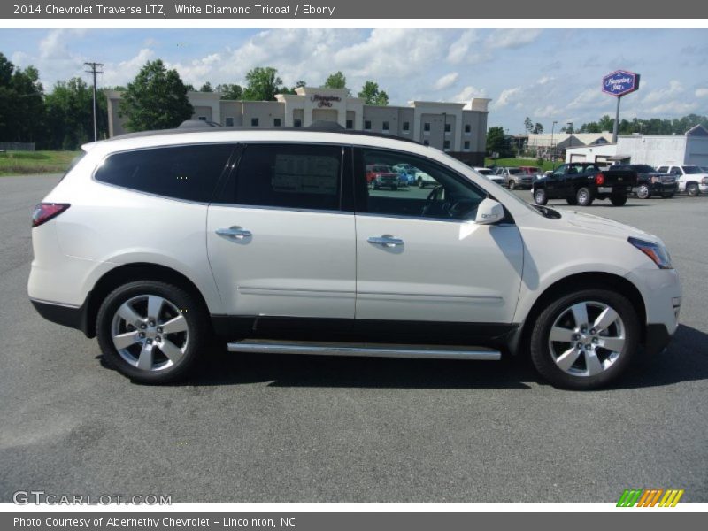 White Diamond Tricoat / Ebony 2014 Chevrolet Traverse LTZ