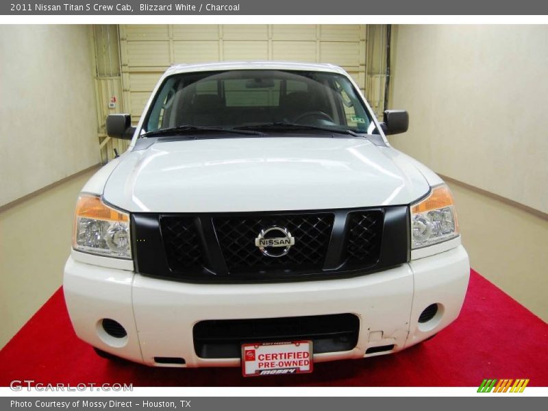 Blizzard White / Charcoal 2011 Nissan Titan S Crew Cab