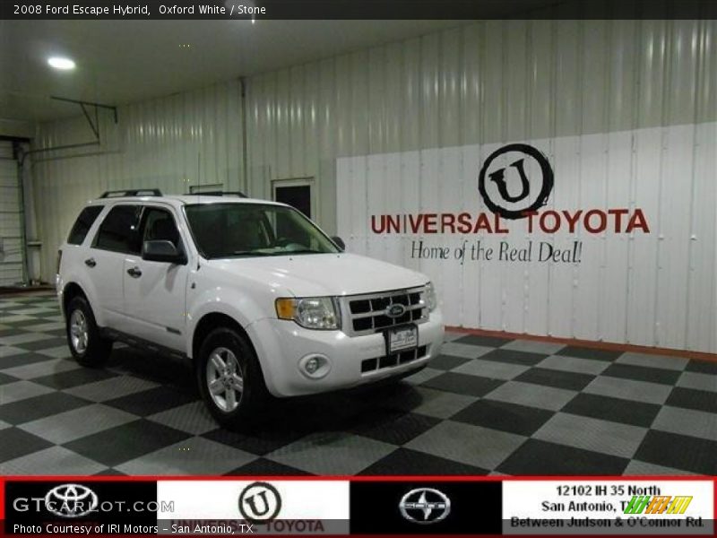 Oxford White / Stone 2008 Ford Escape Hybrid