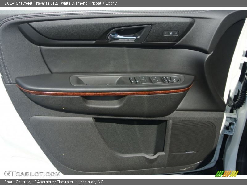 White Diamond Tricoat / Ebony 2014 Chevrolet Traverse LTZ