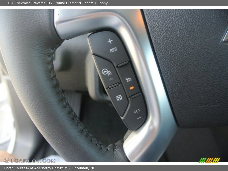 White Diamond Tricoat / Ebony 2014 Chevrolet Traverse LTZ
