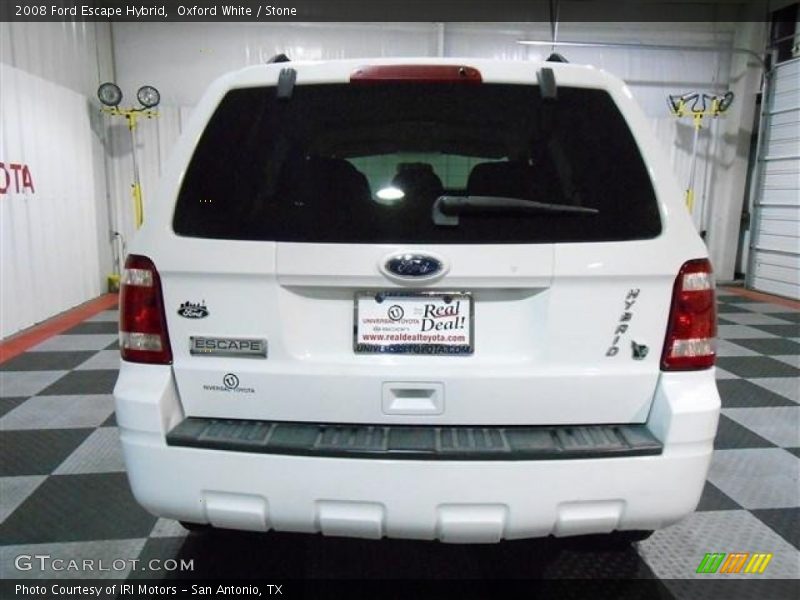 Oxford White / Stone 2008 Ford Escape Hybrid