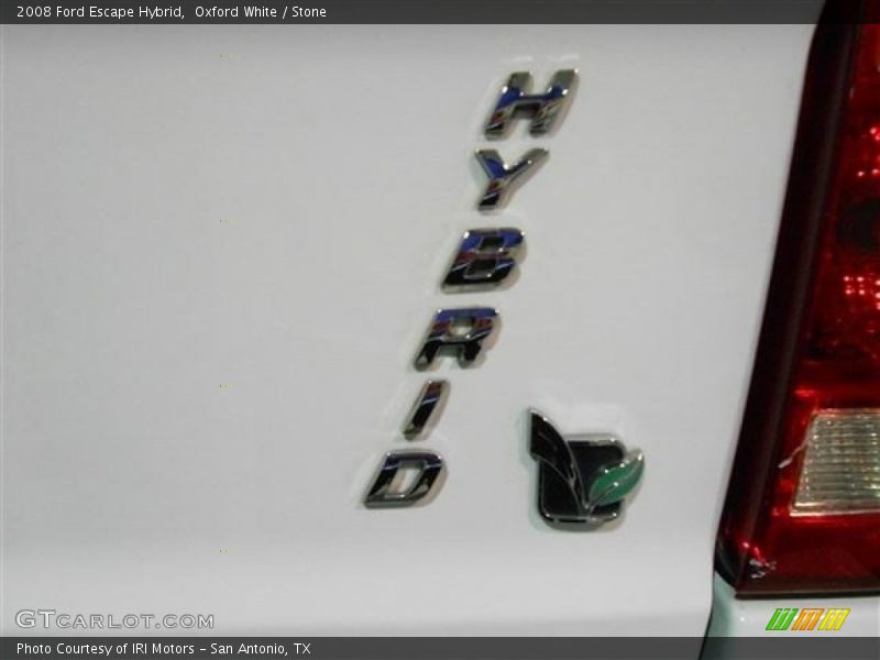 Oxford White / Stone 2008 Ford Escape Hybrid