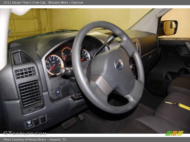 Blizzard White / Charcoal 2011 Nissan Titan S Crew Cab