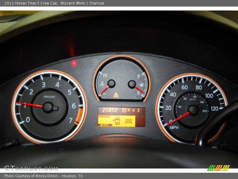 Blizzard White / Charcoal 2011 Nissan Titan S Crew Cab