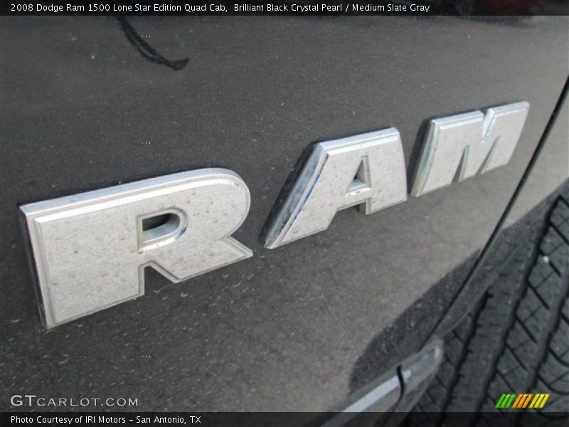 Brilliant Black Crystal Pearl / Medium Slate Gray 2008 Dodge Ram 1500 Lone Star Edition Quad Cab