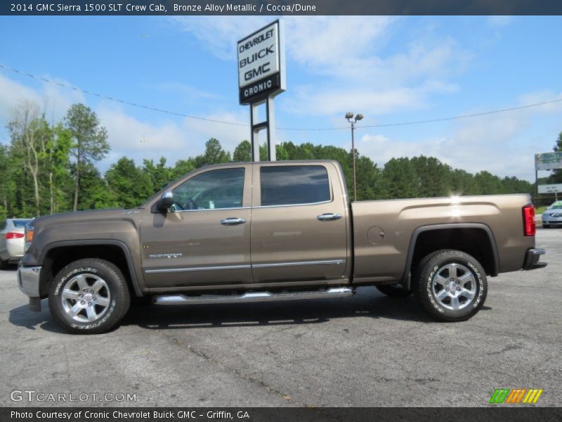 Bronze Alloy Metallic / Cocoa/Dune 2014 GMC Sierra 1500 SLT Crew Cab