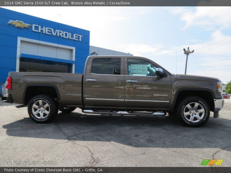 Bronze Alloy Metallic / Cocoa/Dune 2014 GMC Sierra 1500 SLT Crew Cab