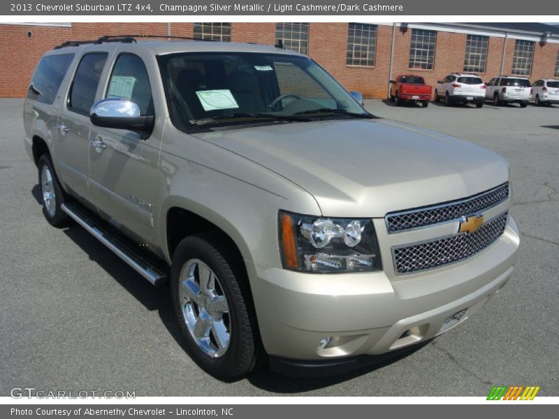 Champagne Silver Metallic / Light Cashmere/Dark Cashmere 2013 Chevrolet Suburban LTZ 4x4