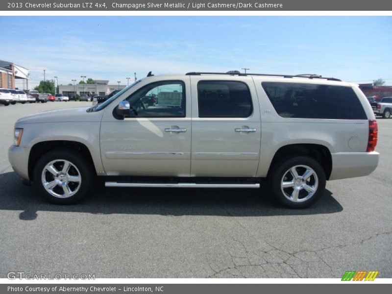 Champagne Silver Metallic / Light Cashmere/Dark Cashmere 2013 Chevrolet Suburban LTZ 4x4