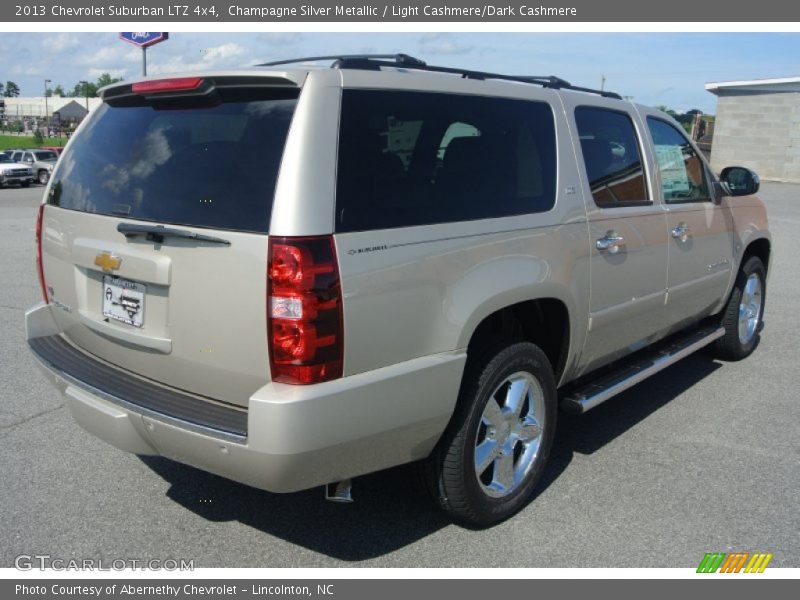 Champagne Silver Metallic / Light Cashmere/Dark Cashmere 2013 Chevrolet Suburban LTZ 4x4