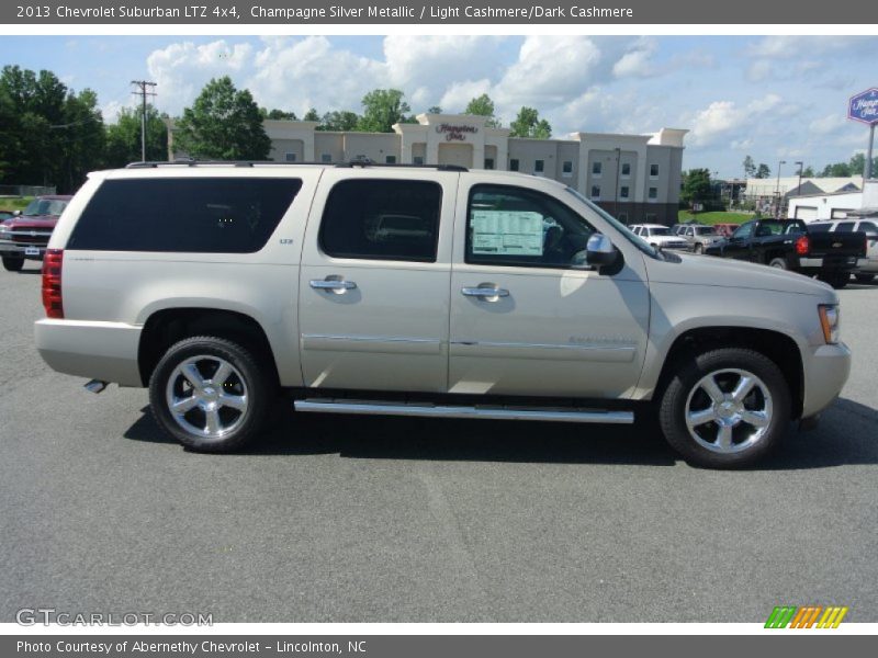 Champagne Silver Metallic / Light Cashmere/Dark Cashmere 2013 Chevrolet Suburban LTZ 4x4