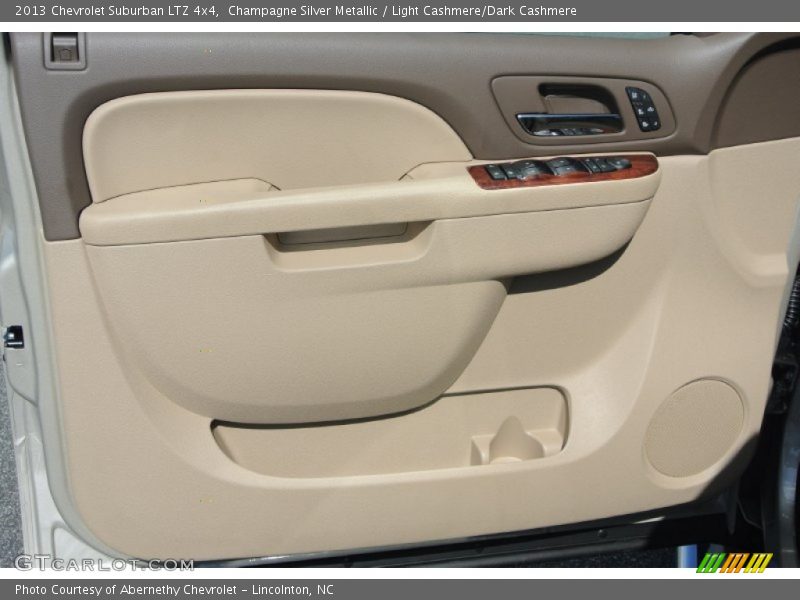 Champagne Silver Metallic / Light Cashmere/Dark Cashmere 2013 Chevrolet Suburban LTZ 4x4