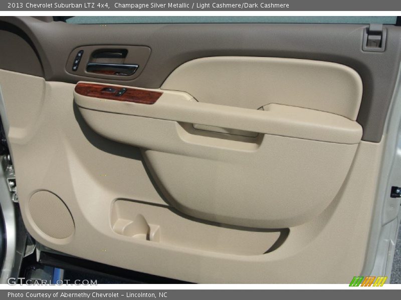 Champagne Silver Metallic / Light Cashmere/Dark Cashmere 2013 Chevrolet Suburban LTZ 4x4