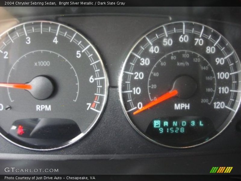 Bright Silver Metallic / Dark Slate Gray 2004 Chrysler Sebring Sedan