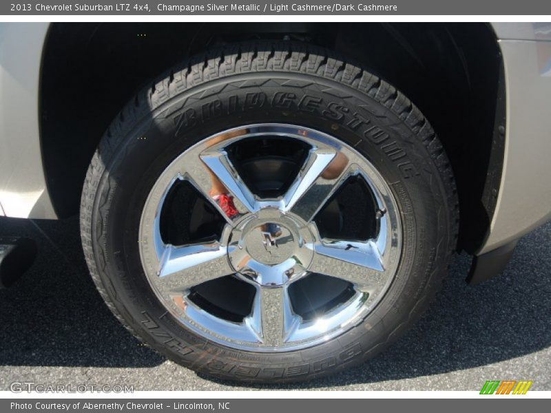 Champagne Silver Metallic / Light Cashmere/Dark Cashmere 2013 Chevrolet Suburban LTZ 4x4