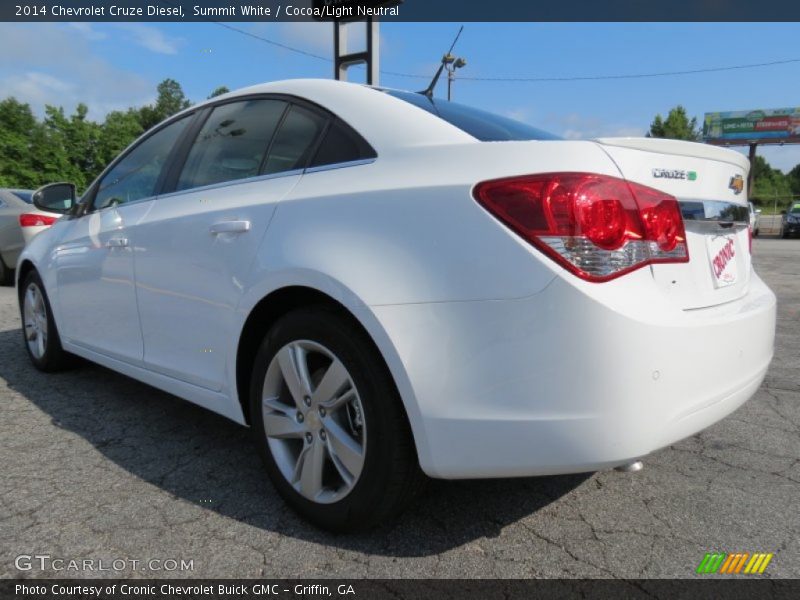 Summit White / Cocoa/Light Neutral 2014 Chevrolet Cruze Diesel