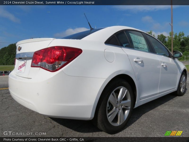 Summit White / Cocoa/Light Neutral 2014 Chevrolet Cruze Diesel