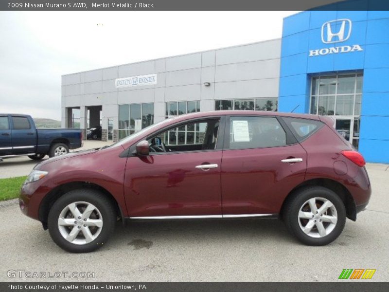 Merlot Metallic / Black 2009 Nissan Murano S AWD