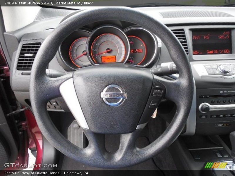 Merlot Metallic / Black 2009 Nissan Murano S AWD