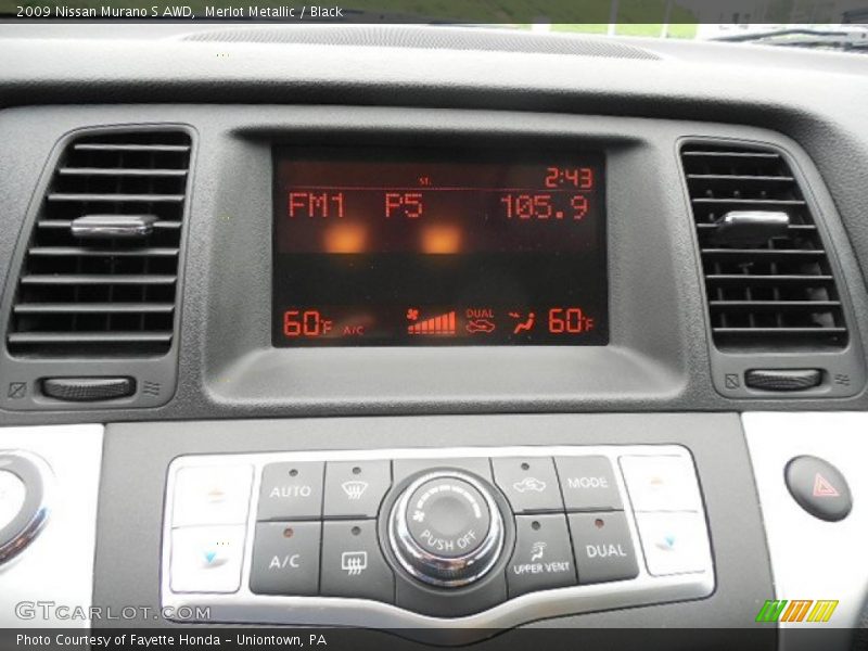 Merlot Metallic / Black 2009 Nissan Murano S AWD