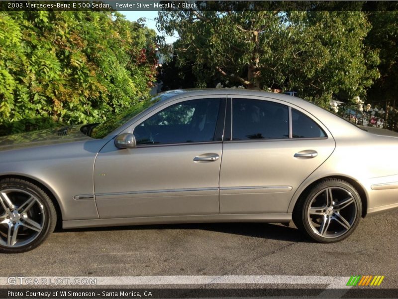 Pewter Silver Metallic / Black 2003 Mercedes-Benz E 500 Sedan