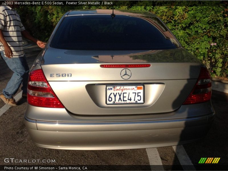 Pewter Silver Metallic / Black 2003 Mercedes-Benz E 500 Sedan
