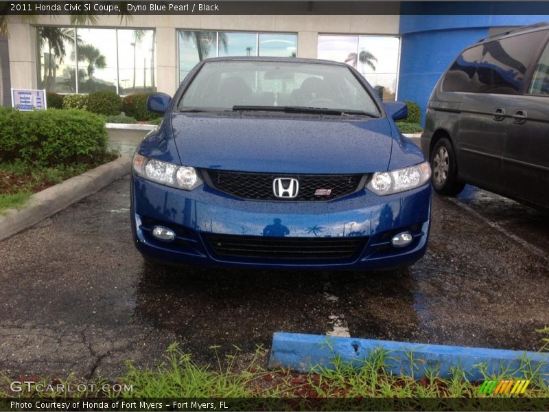 Dyno Blue Pearl / Black 2011 Honda Civic Si Coupe