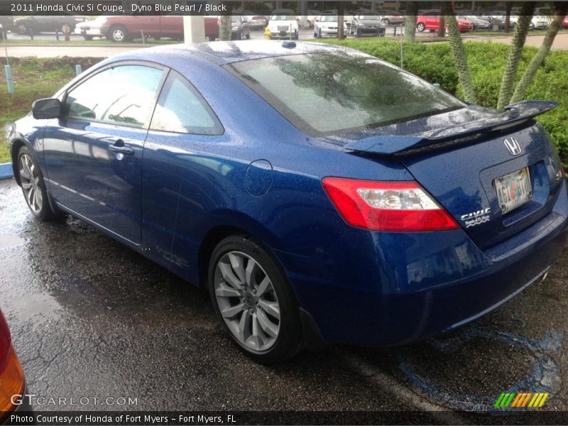 Dyno Blue Pearl / Black 2011 Honda Civic Si Coupe