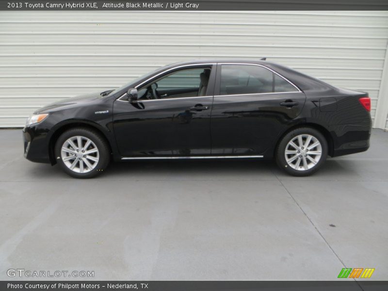 Attitude Black Metallic / Light Gray 2013 Toyota Camry Hybrid XLE