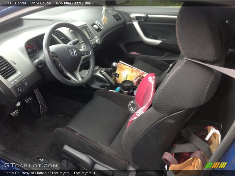 Dyno Blue Pearl / Black 2011 Honda Civic Si Coupe