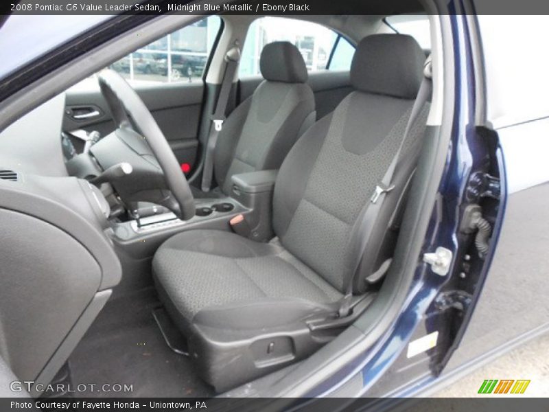 Midnight Blue Metallic / Ebony Black 2008 Pontiac G6 Value Leader Sedan