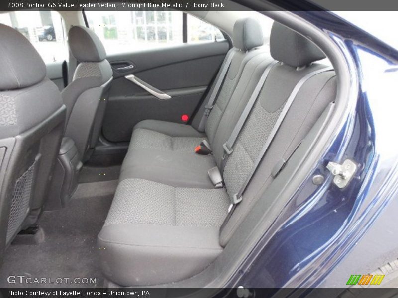 Midnight Blue Metallic / Ebony Black 2008 Pontiac G6 Value Leader Sedan
