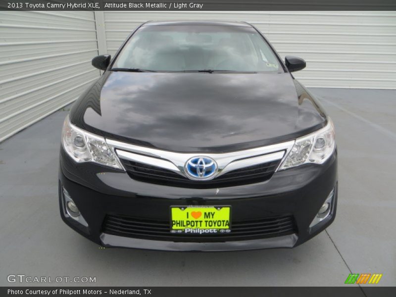 Attitude Black Metallic / Light Gray 2013 Toyota Camry Hybrid XLE
