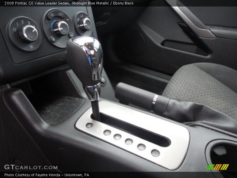 Midnight Blue Metallic / Ebony Black 2008 Pontiac G6 Value Leader Sedan